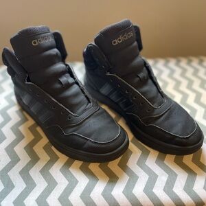 Adidas high top sneakers, size 8